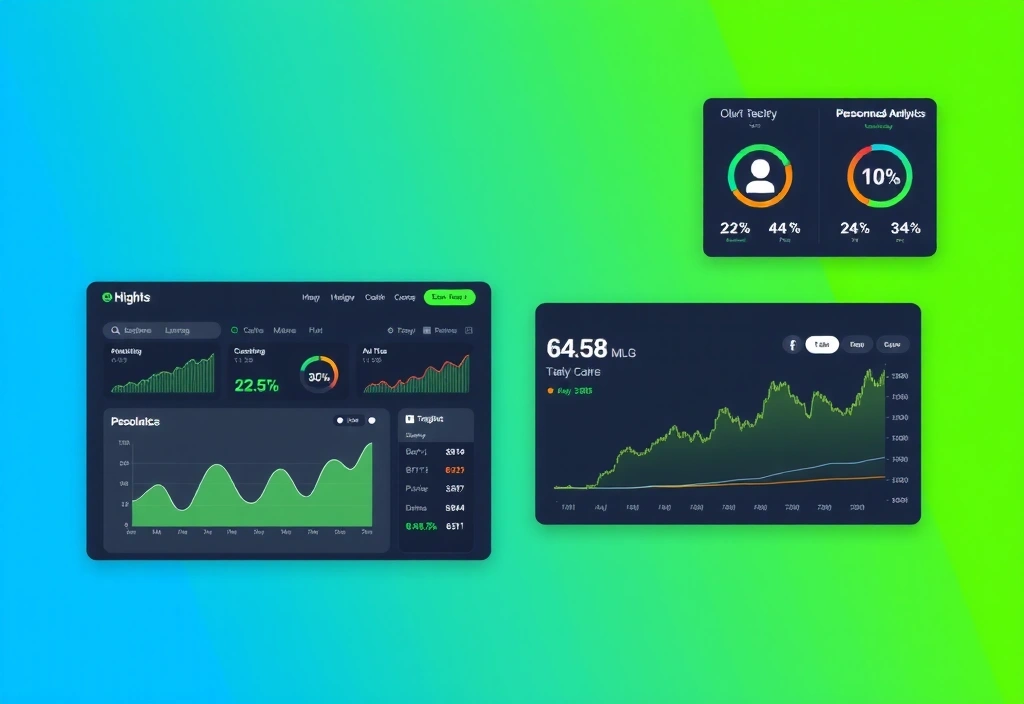 Dashboard de trading y analytics con gráficos personalizados